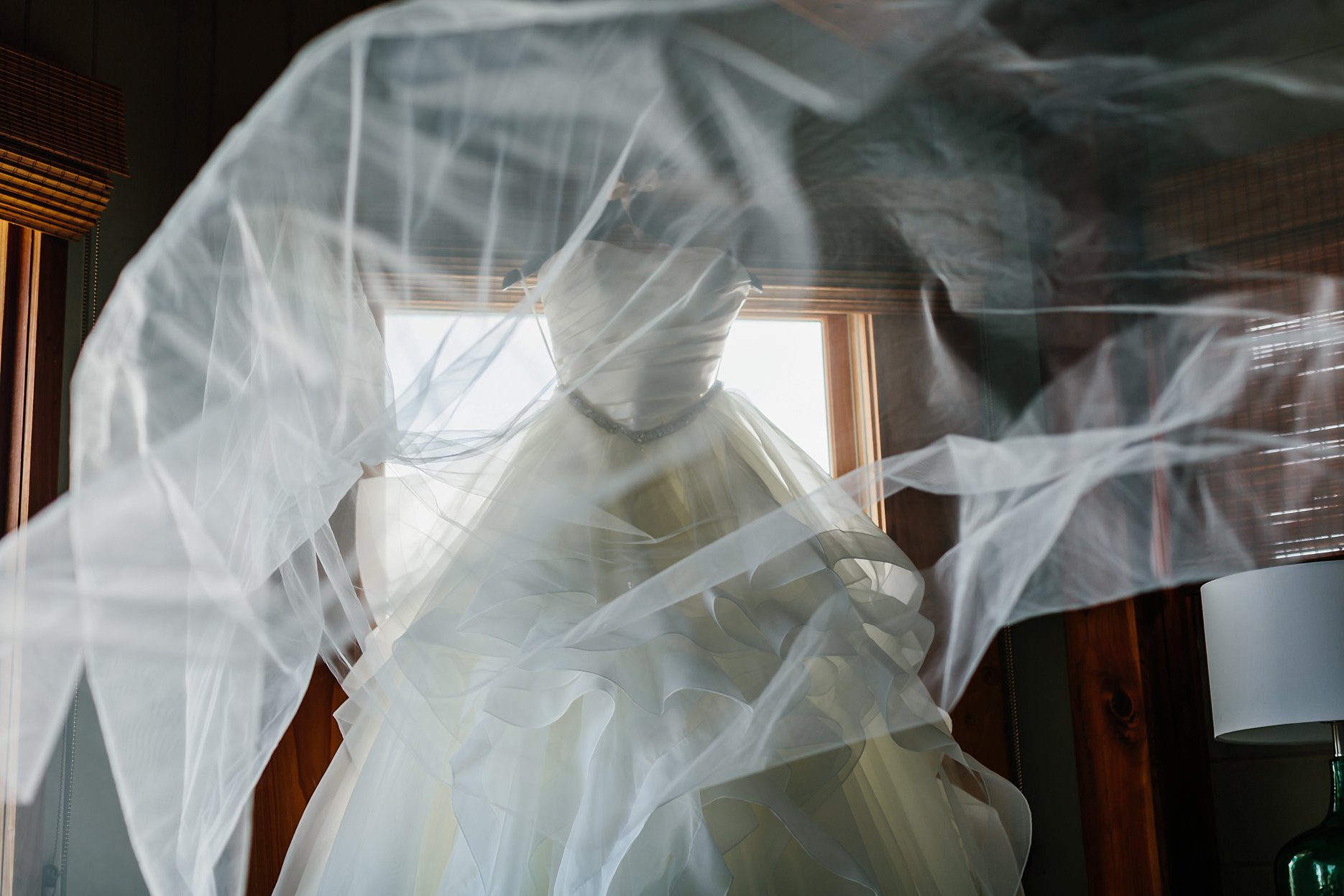 Wedding Dress, Veil, St George Island Plantation