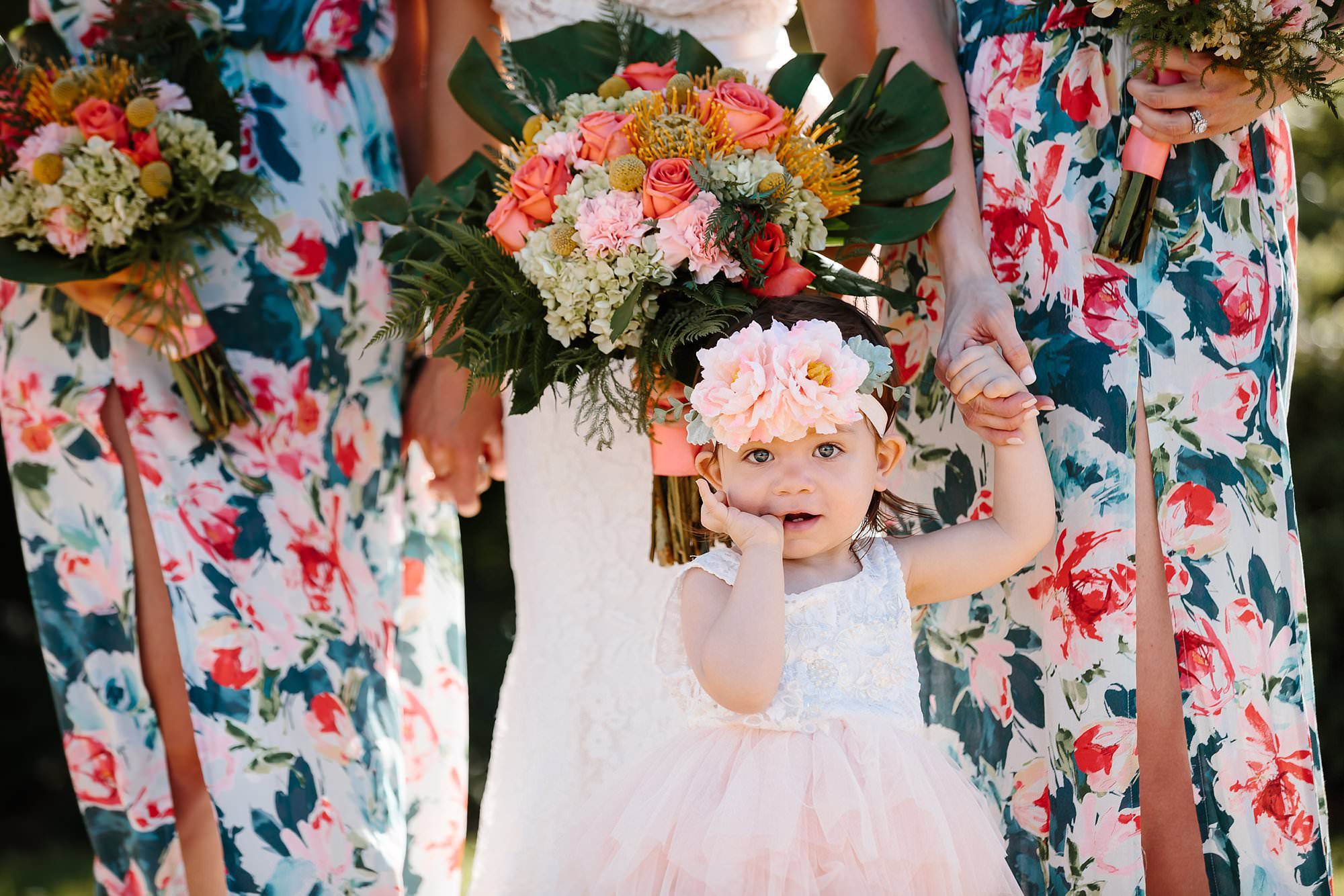 Flower girl with floral headband