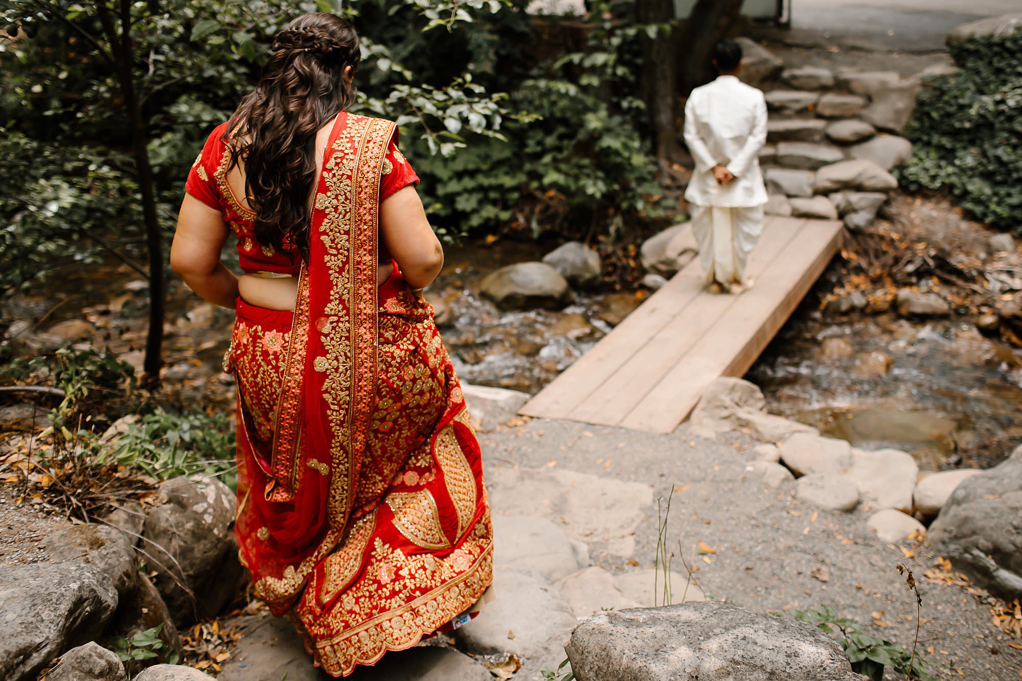 First look for Hindu wedding at Saratoga Springs