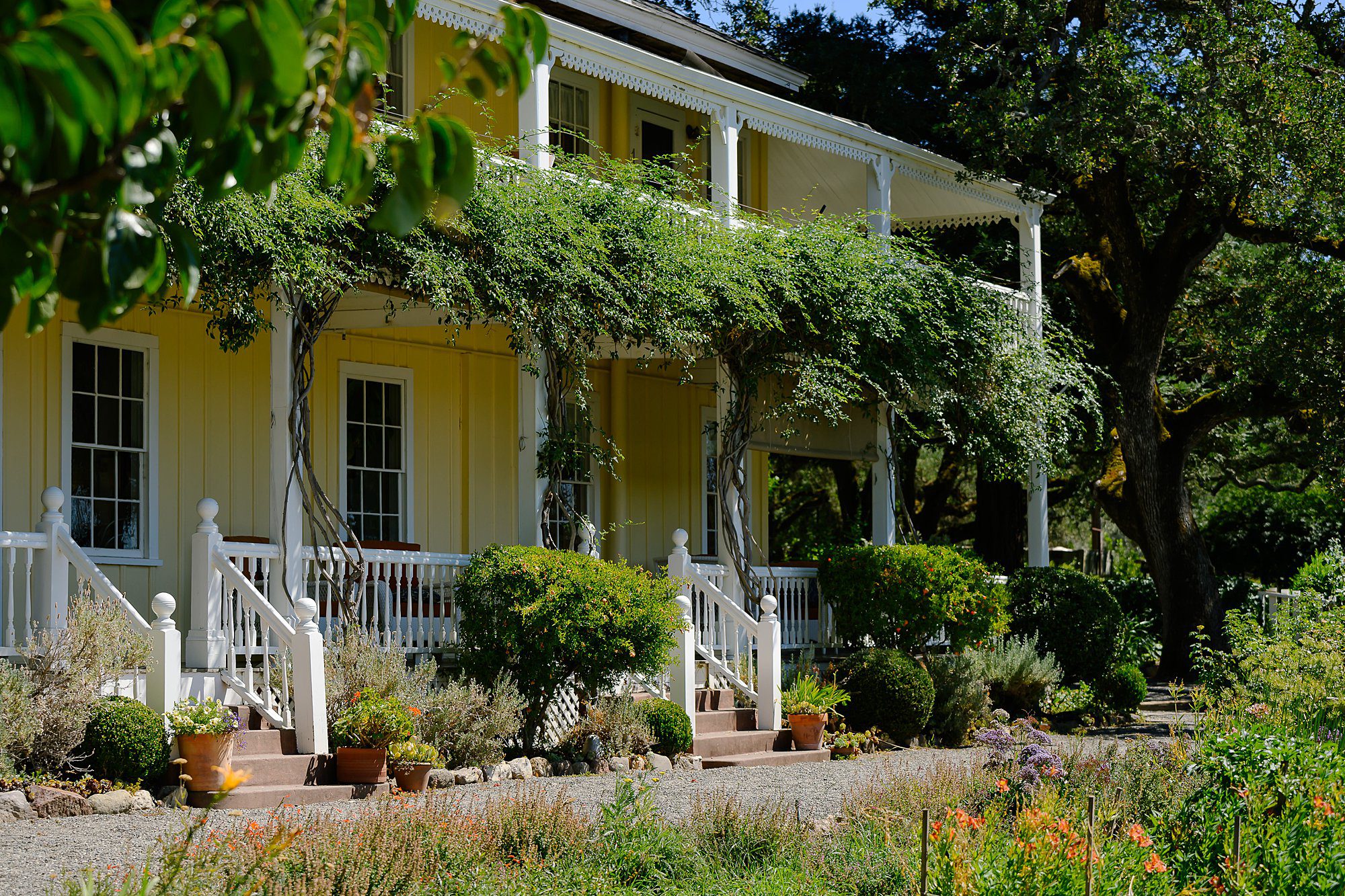 Beltane Ranch main house and gardens